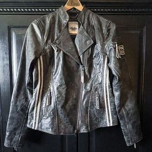 Harley Davidson Women's Leather Riding Jacket - LIKE NEW - Size Medium